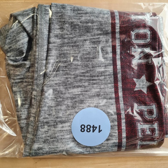 Terez x Peloton Varsity Crop Heathered Gray Activewear Leggings Small - Picture 7 of 7